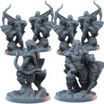 Archer Warband – Set of 6 Fantasy Bowmen Miniatures