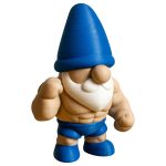Muscular Gnome Figurine – Funny Jacked Garden Gnome Collectible for Desk or Shelf Display, Nerdy Fitness Decor Gift for Adults