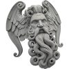 Winged Thunder God Bust with Flowing Beard & Decorative Wings – Wall Mountable Mythical Deity Statue with Display Stand – DIY Paintable Collectible Figurine – 3D Printed in Canada — 3D Printed Collectible by 3DCentral