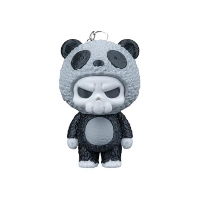 Skubbies – Babuu Panda Skeleton Mini Figurine Collectible, 2" – Pack of 5 with Keychain Ring Connector – Cute Backpack & Purse Accessory for Teens & Adults – 3D Printed in Canada — 3D Printed Collectible by 3DCentral