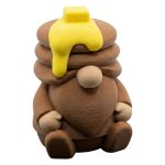 Pancake Gnome Figurine with Syrup & Butter Hat – Funny Breakfast-Themed Shelf Decor for Kitchen, Office, or Collectors