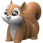 Cute Squirrel Figurine with Big Eyes