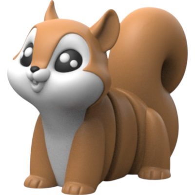 Cute Squirrel Figurine with Big Eyes – 3D Printed Forest Animal Display Collectible or Desk Companion for Teens & Adults – Woodland Shelf Decor – 3D Printed in Canada — 3D Printed Collectible by 3DCentral