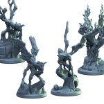 Mephit Elementals Miniature Set – 4 Fantasy RPG & Wargaming Figures Representing The Elements – Detailed Resin Models