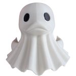 Cute Ghost Duck Figurine – Halloween Duck Decor, Spooky Rubber Duck Alternative, Gothic Ghost Collectible