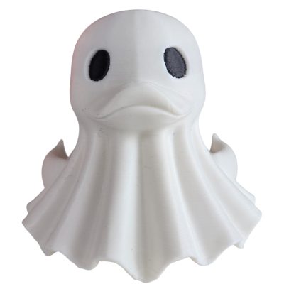Cute Ghost Duck Figurine – Halloween Duck Decor, Spooky Rubber Duck Alternative, Gothic Ghost Collectible – 3D Printed in Canada — 3D Printed Collectible by 3DCentral