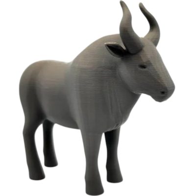 Wildebeest Figurine – Realistic 3D Printed Animal Sculpture for Nature Displays & Wildlife Dioramas – 3D Printed in Canada — 3D Printed Collectible by 3DCentral