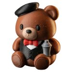 Bartender Teddy Bear Figurine – Bear Cub with Cocktail Shaker
