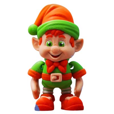 Articulated Flexy Elf Figurine – Holiday Desk Fidget for Teens & Adults – Stress Relief & Collectible – 3D Printed in Canada — 3D Printed Collectible by 3DCentral