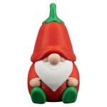 Chili Pepper Gnome Figurine – Whimsical Hot Pepper Garden Gnome Statue for Shelf, Desk or Kitchen Décor – Fun Collectible Gift for Gnome Lovers
