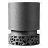 Textured Matte Black Planter with Geometric Cutout Base – Modern Indoor Pot for Succulents, Herbs & Houseplants – 3D Printed in Canada — 3D Printed Collectible by 3DCentral