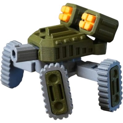 Tread Walker Mech Model Kit by Kitcrafters – 19 Parts with 16 Movable Joints – Mini Articulated Robot for Display & Collectors – 3D Printed in Canada — 3D Printed Collectible by 3DCentral