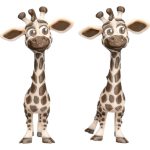 Adorable Giraffe Figurine Pair