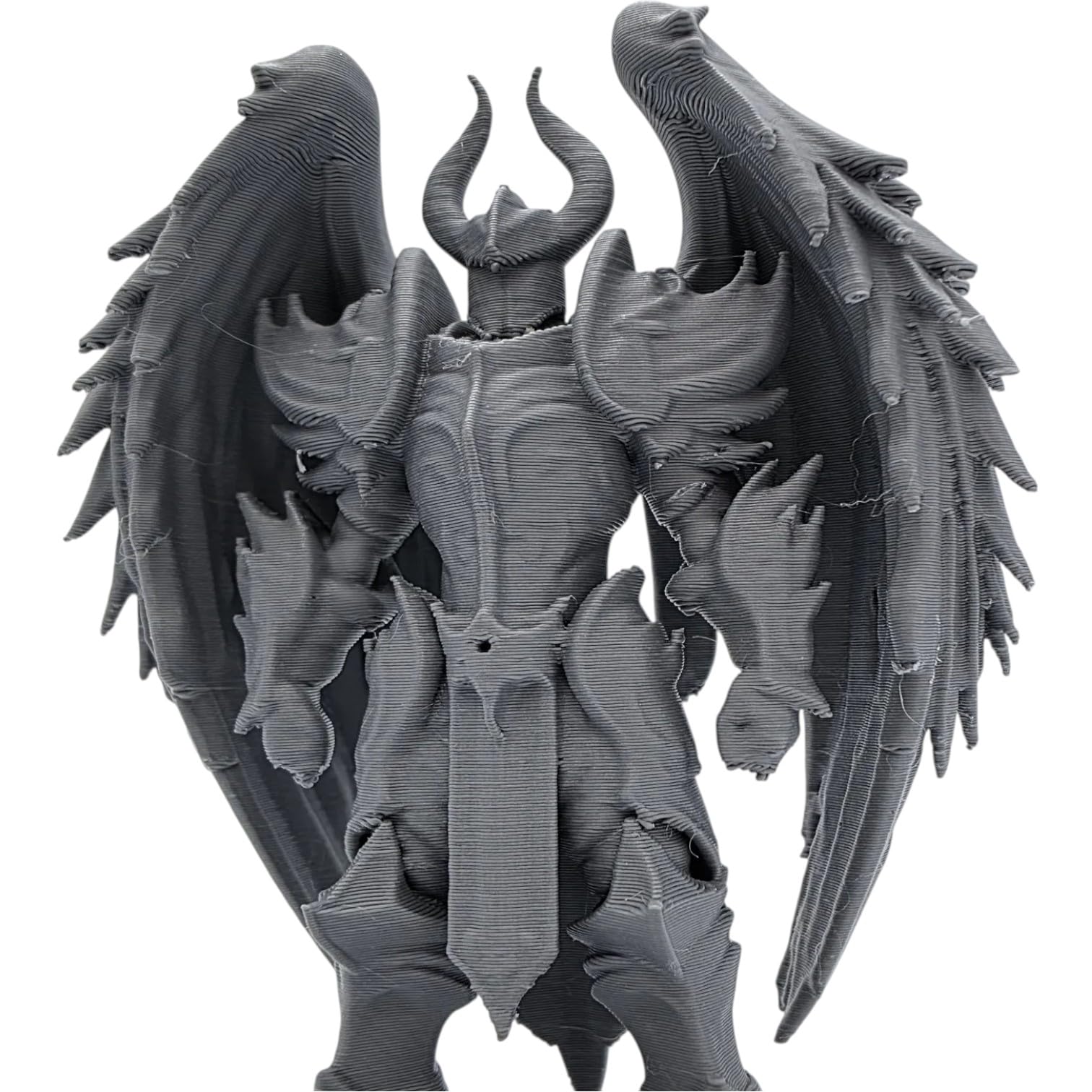 Winged Demon in Armor Miniature – Dark Fantasy Fallen Angel Figurine for RPG, Display, or Dioramas – Armored Infernal Warrior – 3D Printed in Canada — 3D Printed Collectible by 3DCentral