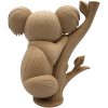 Carved Koala on Tree Statue with Branch & Leaves – Cute Animal Figurine – DIY Paintable Decorative Sculpture – 3D Printed in Canada — 3D Printed Collectible by 3DCentral