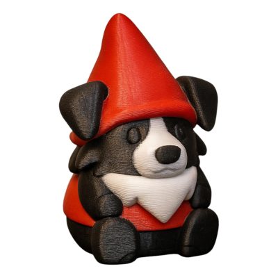 Border Collie Gnome Figurine – Cute Dog Gnome Statue for Desk, Shelf, or Garden Décor – Unique Gift for Pet Lovers & Collectors – 3D Printed in Canada — 3D Printed Collectible by 3DCentral