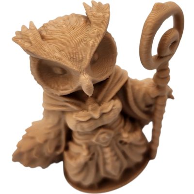 The Healer Owl Figurine – Fantasy Owl Cleric with Staff & Robes of Restoration – Owls & Dragons Collection – Paintable Miniature Display Figure – 3D Printed in Canada — 3D Printed Collectible by 3DCentral