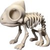 Chibi Skeleton Chameleon Figurine – Cute Creepy Undead Reptile Collectible for Lizard Lovers and Gothic Displays – 3D Printed in Canada — 3D Printed Collectible by 3DCentral
