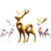 Elegant Modern Reindeer Christmas & Winter Decor – Luxe Minimalist Sculpture Set – 3D Printed in Canada — 3D Printed Collectible by 3DCentral
