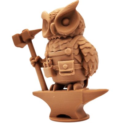 The Blacksmith Owl Figurine – Fantasy Owl on Anvil with Hammer & Apron – Tabletop Miniature for Display or Collection – 3D Printed in Canada — 3D Printed Collectible by 3DCentral