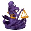 Libra Zodiac Figurine – Purple & Gold Justice Statue with Scales of Balance – Astrology-Inspired Shelf Decor for Libra Sign Lovers – 3D Printed in Canada — 3D Printed Collectible by 3DCentral