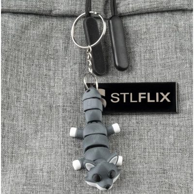 Wolf Rest – Set of 3 Wolf Keychains with Articulated Animal Fidget Figures – Desk Pet Collectibles for Teens & Adults – 3D Printed in Canada — 3D Printed Collectible by 3DCentral