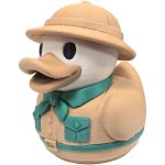 Safari Explorer Duck Figurine – Jungle Adventurer Rubber Duck-Style Decor Collectible – Cute Desk Toy, Shelf Ornament, or Gift for Duck Lovers