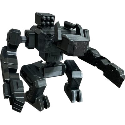 MORAX Beast Mecha Model Kit by Kitcrafters – Fierce Robotic Creature with Articulated Arms & Legs – Monochrome Combat Display Bot – 3D Printed in Canada — 3D Printed Collectible by 3DCentral