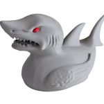 Shark Duck Figurine – Off-Road Rubber Duck for 4x4 Ducking, Cruise Ship Hiding, Vehicle Kindness Duck, Dashboard Accessory, Novelty Desk Decor, Collectible Gift