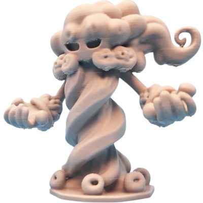 Storm Elemental Miniature – Cloud-Themed Fantasy Mini for TTRPG Combat – Paintable Weather Spirit Figure – 3D Printed in Canada — 3D Printed Collectible by 3DCentral