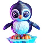 Adorable Baby Penguin Figurine on Iceberg – Print-in-Place Articulated Collectible for Desk or Shelf Décor – 3D Printed in Canada — 3D Printed Collectible by 3DCentral