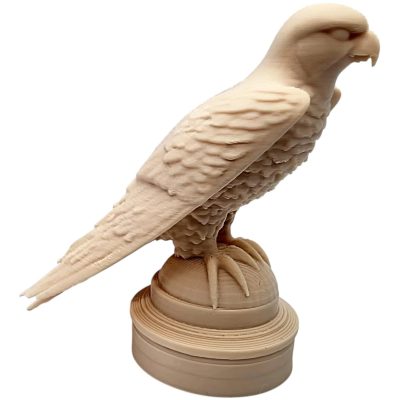Realistic Falcon on Talon Perch Figurine – Detailed Raptor Sculpture for Wildlife Display or Office Décor – 3D Printed in Canada — 3D Printed Collectible by 3DCentral