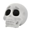 Knitted Skull Figurine – Cozy Textured Skull Decor with Plush-Inspired Look for Desk or Shelf Display – 3D Printed in Canada — 3D Printed Collectible by 3DCentral