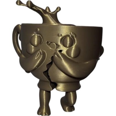 Perk Up Pal Coffee Cup Figurine – Whimsical Walking Mug with Arms and Legs – 3D Printed in Canada — 3D Printed Collectible by 3DCentral