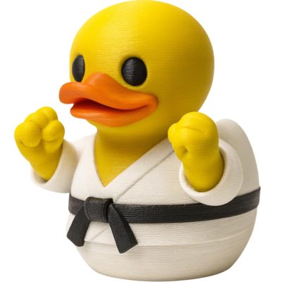 Martial Arts Duck Figurine – Funny Karate Black Belt Duck Statue for Shelf, Desk or Gym Décor – 3D Printed in Canada — 3D Printed Collectible by 3DCentral