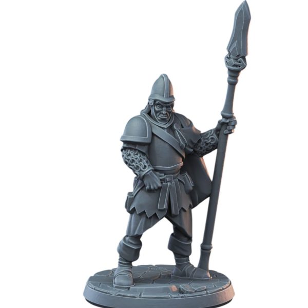 Fantasy Guard Spearman Miniature for Tabletop RPG