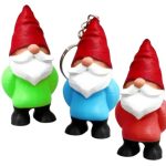 Miniature Holiday Gnome Figurine – Colorful Scandinavian Shelf Decor or Keychain Gift