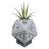 Ornate Fantasy D20 Planter – Intricate Dice Succulent Pot for Desk or Shelf – 3D Printed in Canada — 3D Printed Collectible by 3DCentral