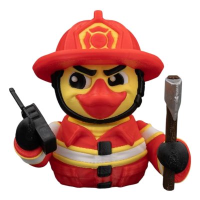 FireFeather Hero Duck Figurine – Rescue-Themed Car Dashboard & Desk Decor – Courage-Inspired Collectible – 3D Printed in Canada — 3D Printed Collectible by 3DCentral