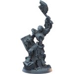 Skeleton Axe Berserker – Armored Undead Warrior Miniature with Shield