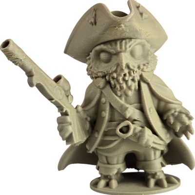 The Pirate Owl Figurine – Fantasy Owl Buccaneer with Tricorn Hat & Flintlock Pistol – Owls & Dragons Collection – Paintable Miniature for Display or Diorama – 3D Printed in Canada — 3D Printed Collectible by 3DCentral