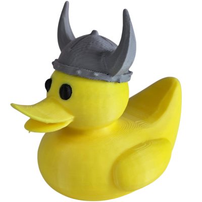 Nordic Viking Duck Figurine – Funny Rubber Duck in Horned Helmet for Shelf Décor, Office Display or Norse Mythology Gifts – 3D Printed in Canada — 3D Printed Collectible by 3DCentral