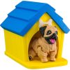 Articulated Pekingese Dog Figurine with Doghouse – Poseable Pup Collectible for Desk, Gift for Dog Lovers, Decorative Display Decor Piece – 3D Printed in Canada — 3D Printed Collectible by 3DCentral