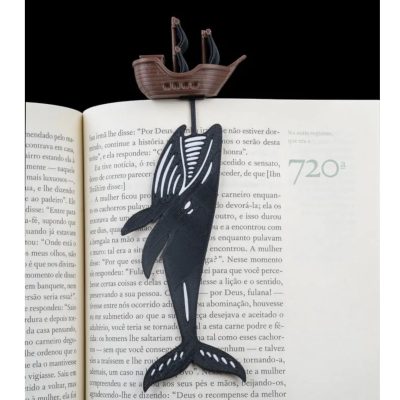 Whale Tale Bookmark – 3D Printed Killer Whale & Pirate Ship Page Holder – Unique Nautical Ocean-Themed Gift for Readers & Book Lovers – 3D Printed in Canada — 3D Printed Collectible by 3DCentral
