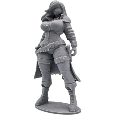 Female Pirate Captain Figurine – Buccaneer-Inspired Display Model for Dioramas, Collections & Fantasy Themes – 3D Printed in Canada — 3D Printed Collectible by 3DCentral