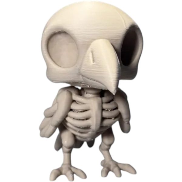 Chibi Skeleton Crow Figurine