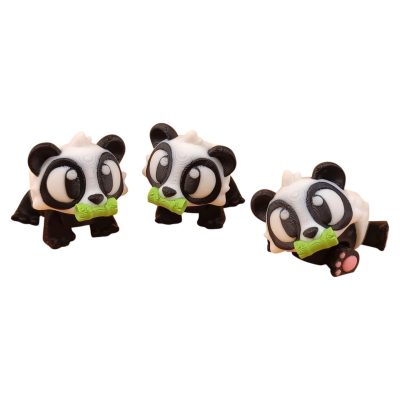5-Pack Mini Baby Panda Figurine – Cute Yellow Safari Desk Pets & Animal Collectibles for Teens & Adults – Smooth Fidget Toys – 3D Printed in Canada — 3D Printed Collectible by 3DCentral