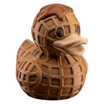 Waffle Duck Figurine – Fun Collectible Duck with Waffle Texture in Sweet Brown Tones