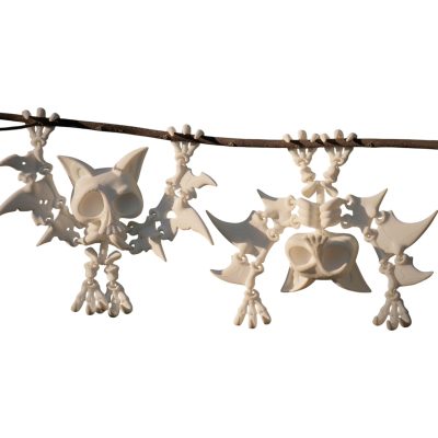 Skeletal Bat Figurine – Articulated 3D Printed Hanging Halloween Skeleton Bat Model for DIY Painting, Décor & Collectors – 3D Printed in Canada — 3D Printed Collectible by 3DCentral
