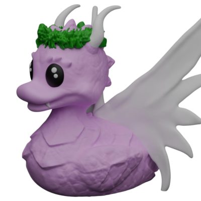 Dragon Duck Figurine with Fairy Wings & Leaf Crown – Fantasy Creature Collectible for Teens & Adults – 3D Printed in Canada — 3D Printed Collectible by 3DCentral